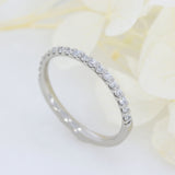 Platinum Claw Set Laboratory Grown Diamond Eternity Ring 0.27ct