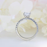 Platinum Princess Cut Lab Diamond Solitaire with Stone Set Shoulders 1.32ct