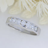 9ct White Gold Channel Set Lab Diamond Eternity Ring 0.59ct