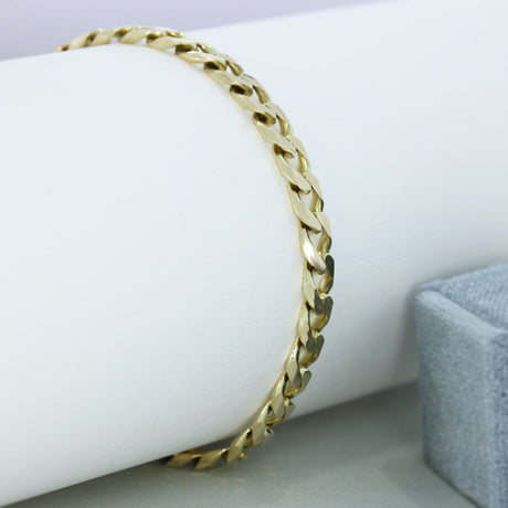 Pre Owned 9ct Yellow Gold Flat Curb Bracelet