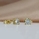 9ct Yellow Gold Lab Grown Diamond Stud Earrings 0.53ct