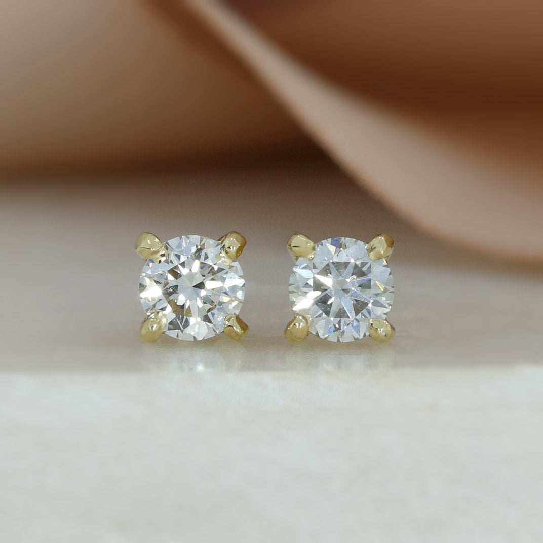 9ct Yellow Gold Lab Grown Diamond Stud Earrings 0.53ct