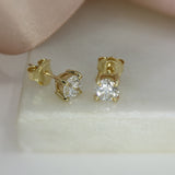 9ct Yellow Gold 4 Lab Grown Diamond Stud Earrings 1.64ct