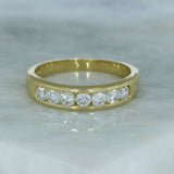9ct Yellow Gold Channel Set Lab Grown Eternity Ring 0.57ct