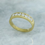9ct Yellow Gold Channel Set Lab Grown Eternity Ring 0.57ct