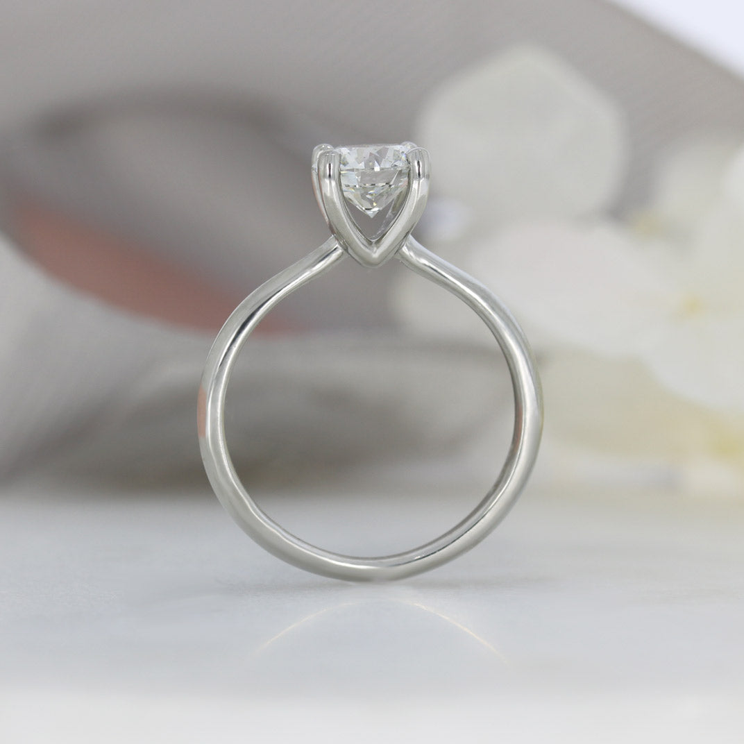 Platinum Certified Lab Grown Diamond Solitaire Ring 1.03ct E VS1