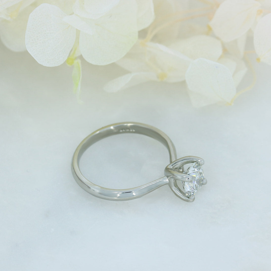Platinum Certified Lab Grown Diamond Solitaire Ring 1.03ct E VS1