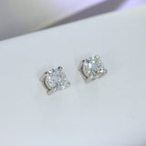 9ct White Gold 4 Claw Lab Grown Diamond Stud Earrings 1.62ct