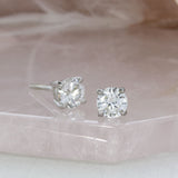 9ct White Gold Lab Grown Diamond Stud Earrings 0.96ct