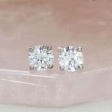 9ct White Gold Lab Grown Diamond Stud Earrings 0.96ct