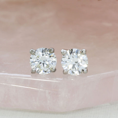 9ct White Gold Lab Grown Diamond Stud Earrings 0.96ct