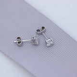 9ct White Gold Lab Grown Diamond Stud Earrings 0.96ct