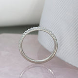 Platinum Claw Set Lab Grown Diamond Eternity/wedding Ring 0.25ct
