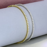 Pre Order 9ct Yellow Gold Claw Set Lab Diamond Line Bracelet Approx 3.00ct