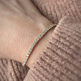 Pre Order 9ct Yellow Gold Claw Set Lab Diamond Line Bracelet Approx 3.00ct
