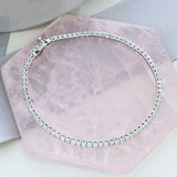 9ct White Gold Claw Set Lab Diamond Line Bracelet 3.00ct