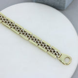 Pre Owned 9ct Yellow Gold 5 Row Gate Bracelet