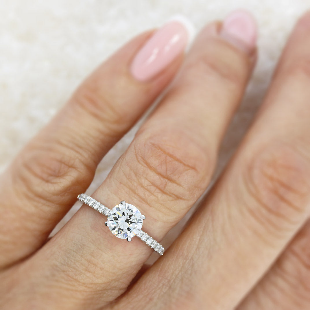 Certified Platinum Natural Diamond Solitaire Ring 1.15ct I SI2