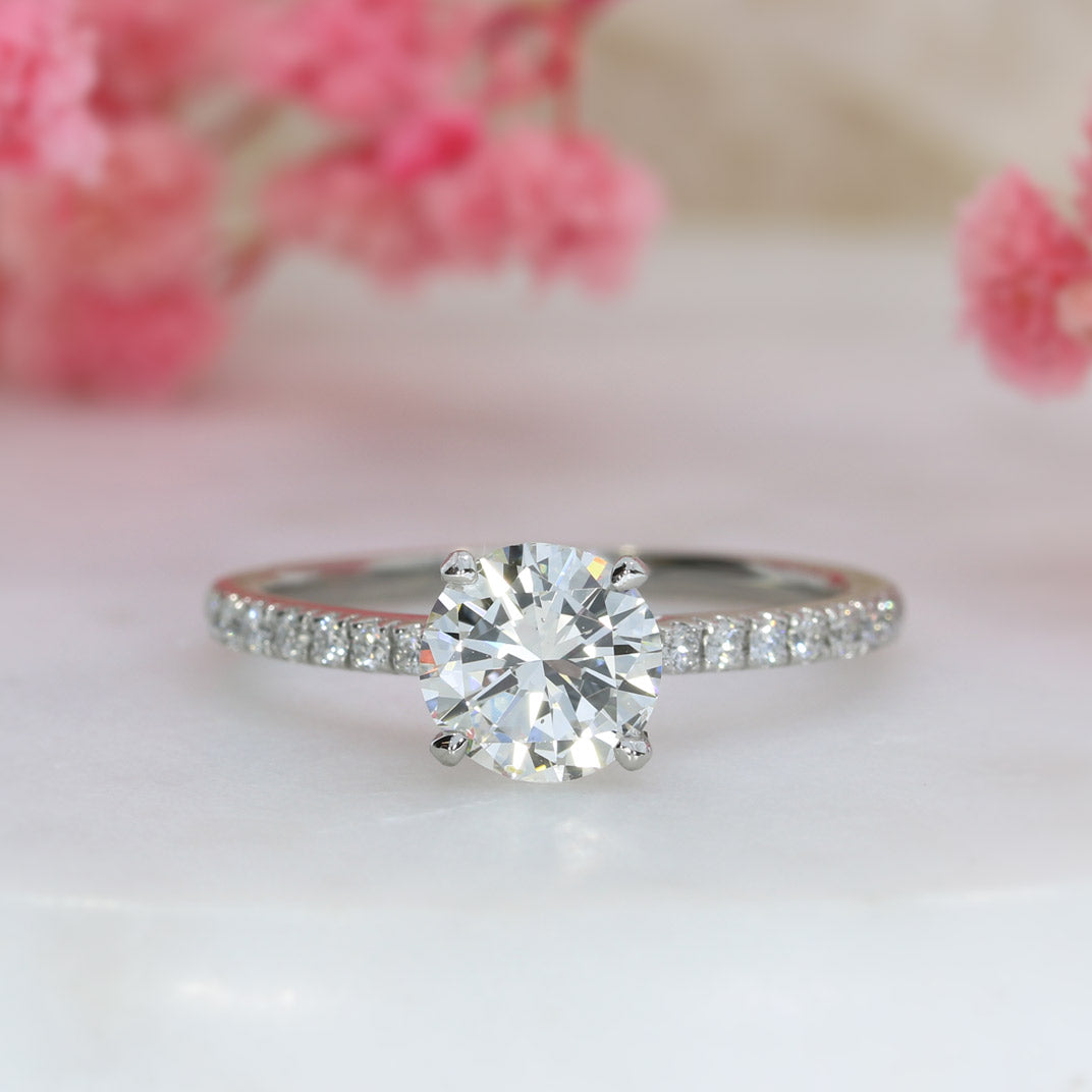 Certified Platinum Natural Diamond Solitaire Ring 1.15ct I SI2