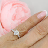 Platinum Diamond Solitaire Ring with Diamond Set Shoulders