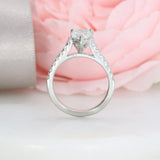 Platinum Diamond Solitaire Ring with Diamond Set Shoulders