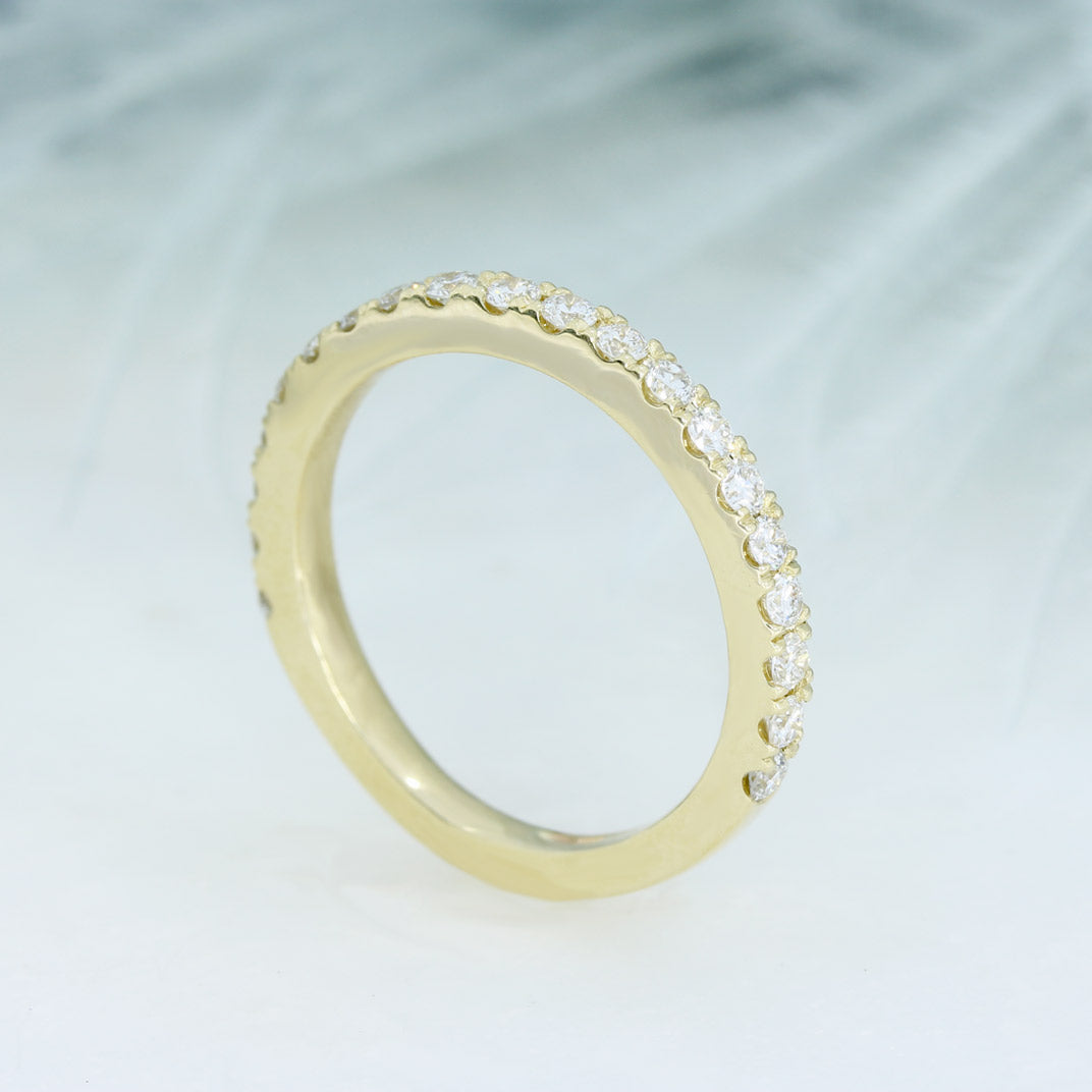 9ct Gold 2mm Claw Set Lab Grown Diamond Eternity Ring 0.70ct