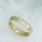 9ct Yellow Gold 4mm Claw Set Lab Grown Diamond Wedding Ring 0.36ct