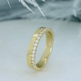 9ct Yellow Gold 4mm Claw Set Lab Grown Diamond Wedding Ring 0.36ct