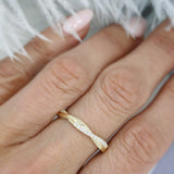 9ct Gold Lab Grown Diamond Crossover Eternity Ring 0.25ct