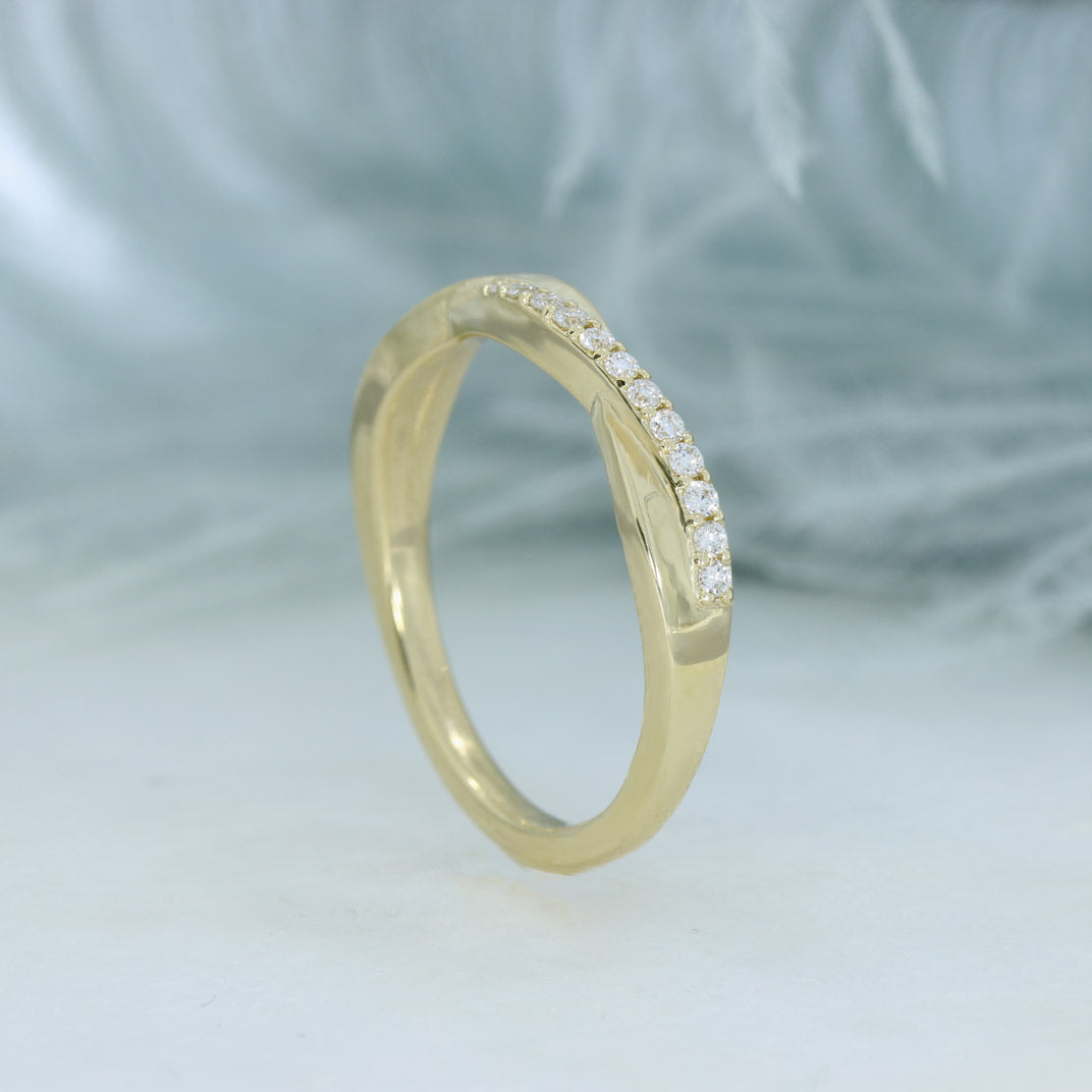 9ct Gold Lab Grown Diamond Crossover Eternity Ring 0.25ct