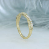 9ct Gold Lab Grown Diamond Crossover Eternity Ring 0.25ct