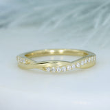 9ct Gold Lab Grown Diamond Crossover Eternity Ring 0.25ct