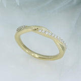 9ct Gold Lab Grown Diamond Crossover Eternity Ring 0.25ct