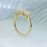 9ct Gold Lab Grown Diamond 3 Stone Ring 4.08ct