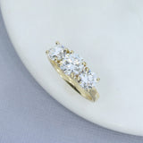9ct Gold Lab Grown Diamond 3 Stone Ring 4.08ct