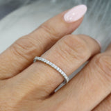 Platinum 1.5mm Claw Set Laboratory Grown Diamond Eternity Ring 0.20ct