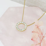 9ct Gold Circle Lab Grown Diamond Pendant 0.70ct 18" Chain