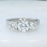 9ct Gold Certified Round Brilliant Cut Lab Grown Diamond 3 Stone Ring Total 2.07ct