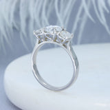 9ct Gold Certified Round Brilliant Cut Lab Grown Diamond 3 Stone Ring Total 2.07ct