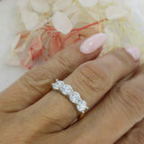 9ct Yellow Gold Claw Set 4 Stone Laboratory Grown Diamond Ring 2ct