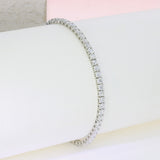 9ct White Gold Lab Grown Diamond Claw Set Line Bracelet 4.34ct