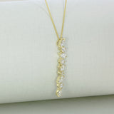 9ct Gold Lab Grown Diamond Fancy Drop Pendant 0.87ct on a 20inch 9ct Chain