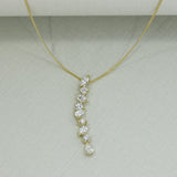 9ct Gold Lab Grown Diamond Fancy Drop Pendant 0.87ct on a 20inch 9ct Chain