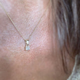 9ct Gold Lab Grown Diamond Single Stone Pendant 0.27ct on a 20inch Chain