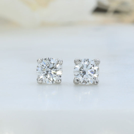 9ct Gold Claw Laboratory Grown Diamond Stud Earrings 0.35ct