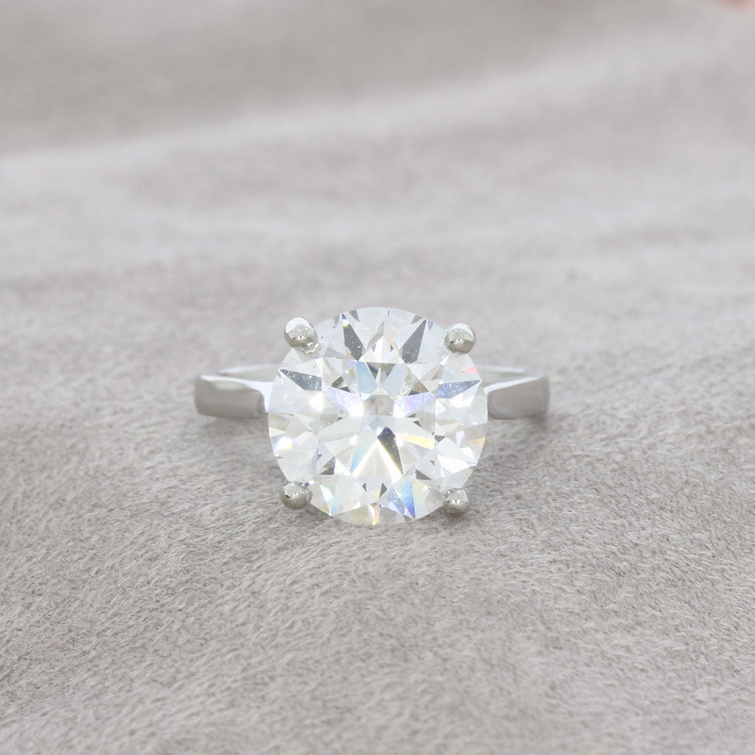 Platinum Certified Brilliant Cut Lab  Grown Diamond Solitaire Ring  6.08ct