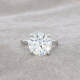 Platinum Certified Brilliant Cut Lab  Grown Diamond Solitaire Ring  6.08ct