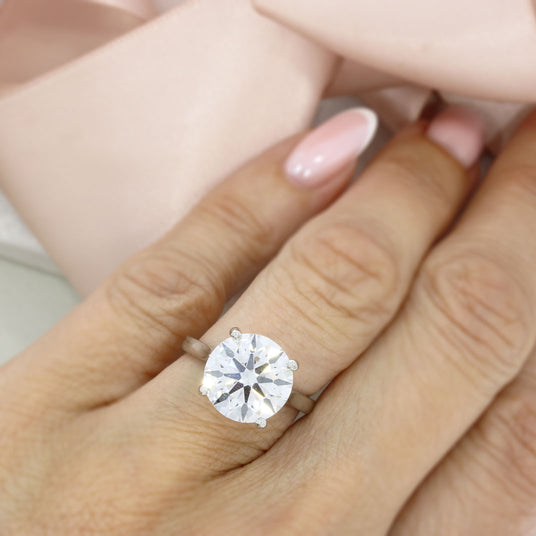Platinum Certified Brilliant Cut Lab  Grown Diamond Solitaire Ring  6.08ct