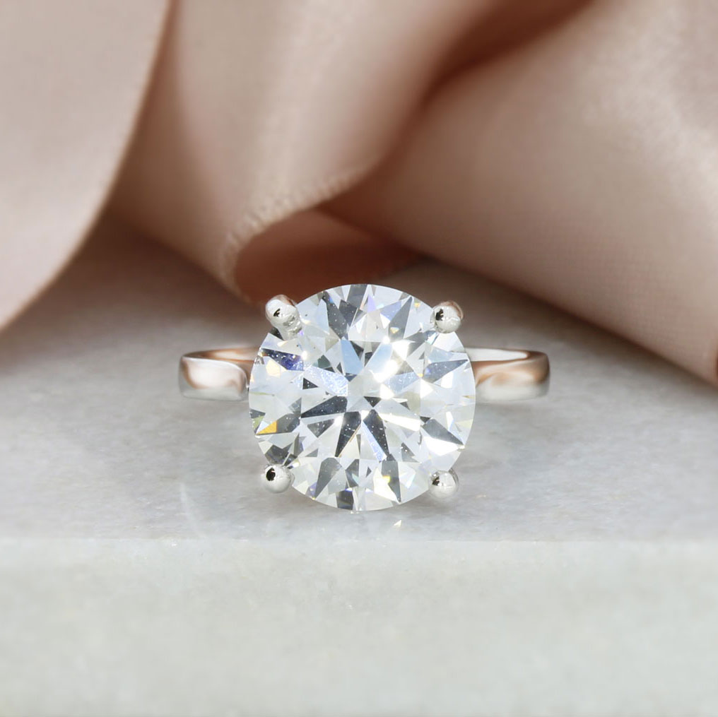 Platinum Certified Brilliant Cut Lab  Grown Diamond Solitaire Ring  6.08ct