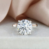 Platinum Certified Brilliant Cut Lab  Grown Diamond Solitaire Ring  6.08ct